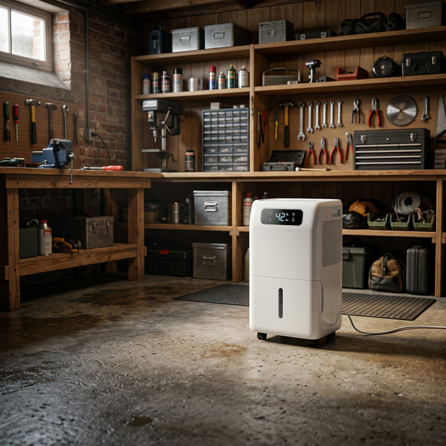 Осушитель воздуха FORTBERG в гараже защищает инструменты от коррозии