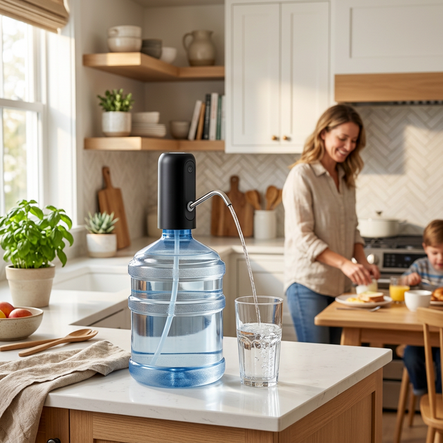 Электрическая помпа FORTBERG на семейной кухне — компактность и стиль